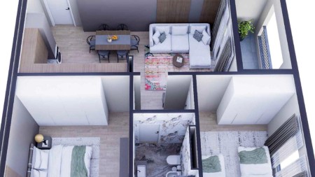 Ne Golem, Tek Residenca Miami Sun, Shitet Apartament 2+1, Shume Prane Detit, Ideal Per Banim Ose Investim!!!